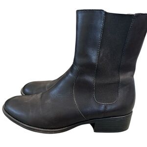 LRL Mona Leather Upper Ankle Boot - Black Chelsea Equestrian